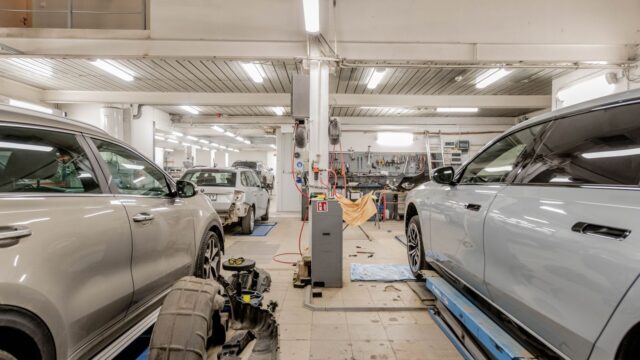Car Repair and Maintenance Workshop Interior