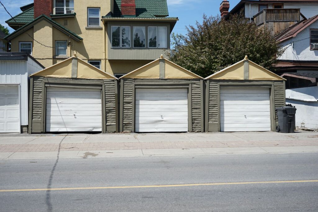 Garages and Building on City Street